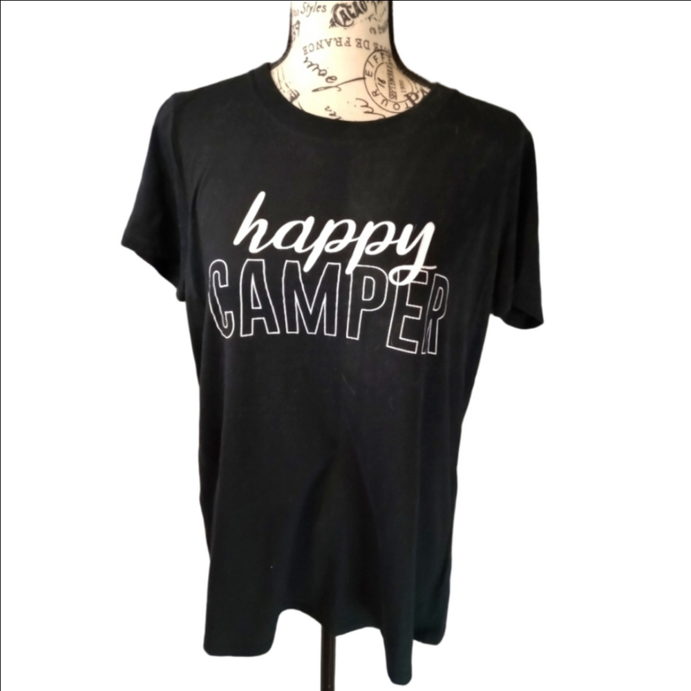 Torrid Black Happy Camper Graphic T-Shirt Large